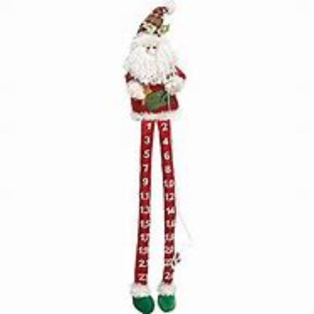 Plush Long Leg Santa Advent Calendar